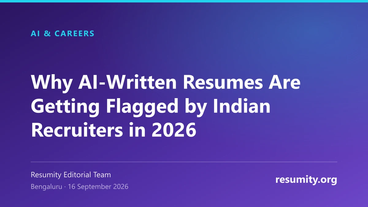 Editorial illustration for Why AI-Written Resumes Are Getting Flagged by Indian Recruiters in 2026