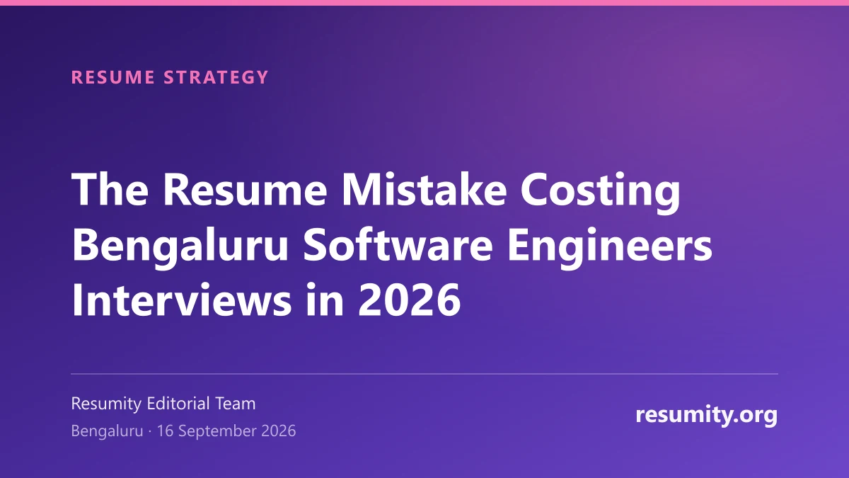 Editorial illustration for The Resume Mistake Costing Bengaluru Software Engineers Interviews in 2026